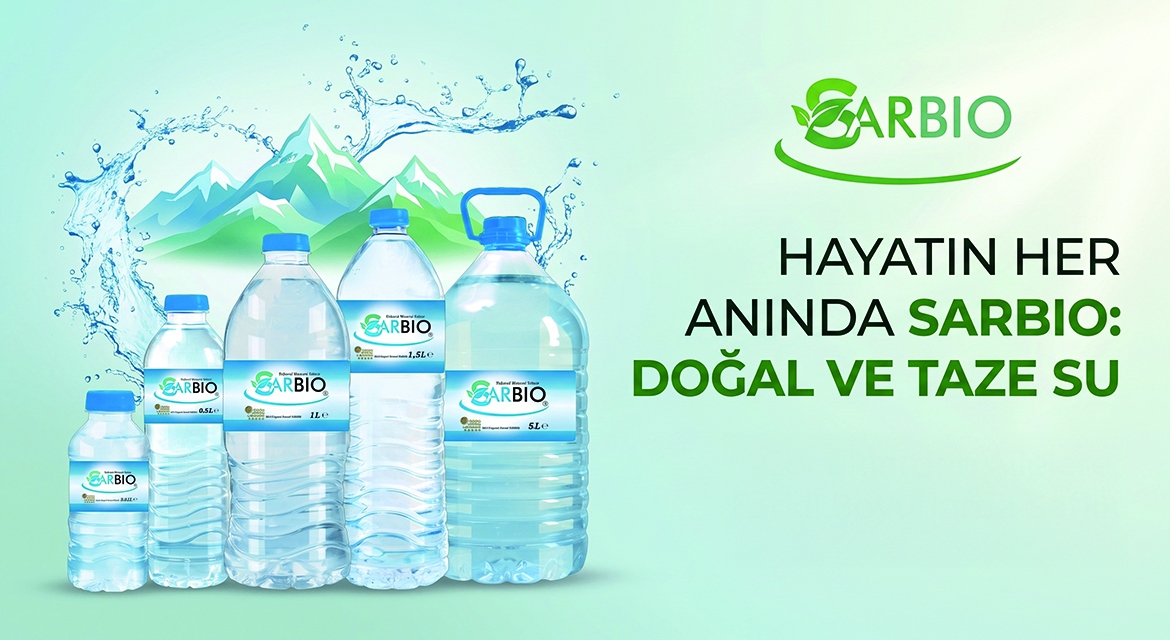 Hayatın her anında Sarbio: Çocuklardan ailelere, her boyutta saflık ve yüksek pH 8,23 değeriyle tazeleyici doğal kaynak suyu.